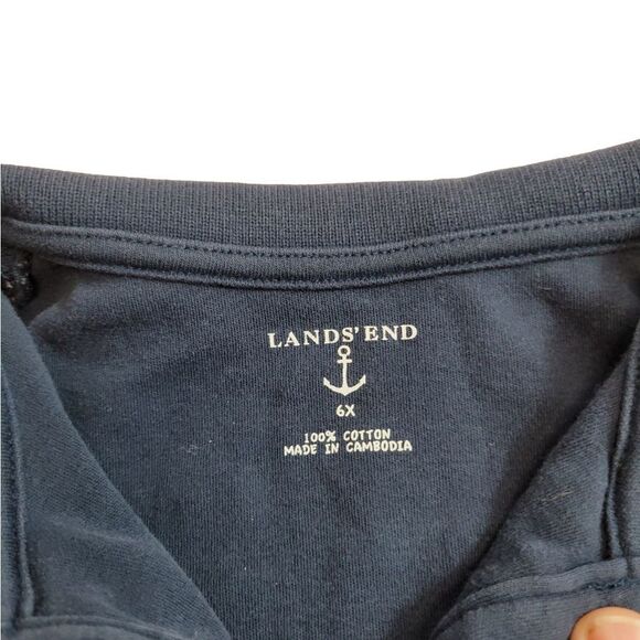 Lands End Navy polo dress 6X - Picture 3 of 3